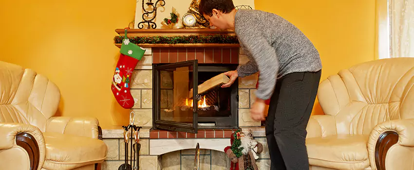 Rusted Metal Fireplace Restoration in Vero Beach, Florida